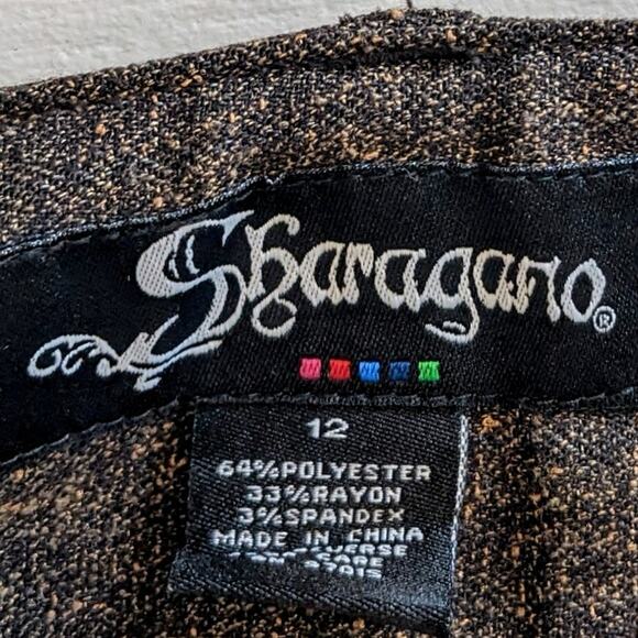 Sharagano Brown and Tan Tweed Slacks Women's Size 12 - Picture 5 of 6